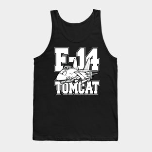 F-14 Tomcat Classic Fighter Jet Aircraft Cartoon Tank Top